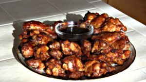 Bear Mountain BBQ Pellet cooked wings.