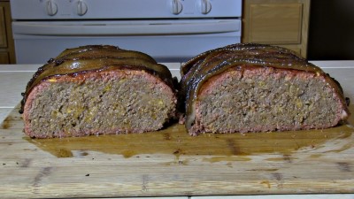 SmokingPit.com - Bacon Cheeseburger Meatloaf slow cooked on a Yoder YS640 Pellet cooker - Meatloaf
