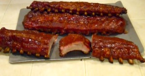 SmokingPit.com - Yoder YS640 Pecan & Cherry Smoked Baby Back pork loin ribs. Great pork barbeque with Jack's Old South dry rub. Tacoma WA Washington