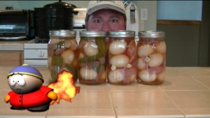 SmokingPit.com - Pickled Evil Egss with cold smoked Jalapeno peppers, Habanaro, onion and garlic