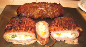 SmokingPit.com - Smoked hickory & apple wood Teriyaki chicken stuffed fattys. Great pork barbeque with a sweet and smokey dry rub. Tacoma WA Washington