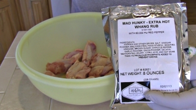 Mad Hunky Meats "Hot Ass Whang" rub & chicken