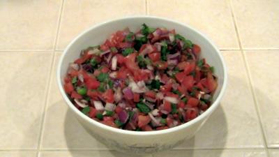 SmokingPit.com - Apple wood cold smoked Pico De Gallo using the A-MAZE-N-SMOKER cold smoke generator in a Yoder Wichita