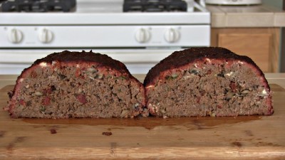 SmokingPit.com - Blue Cheese & Mushroom Meatloaf slow cooker on a Yoder YS640 Pellet cooker - The Meatloaf.