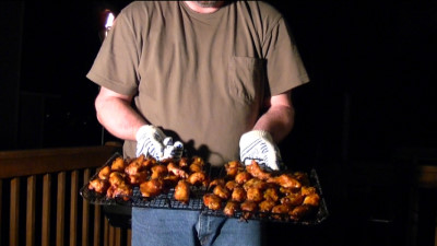 SmokingPit.com - Hickory smoked Bone Suckin Sweet Hot Mustard Wings - Hot wings -  Smoked low and slow on my Yoder YS640 Competition grade smoker grill. Hot off the smoker!