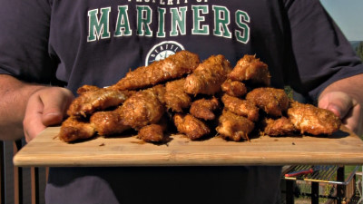 SmokingPit.com - Garlic Parmesan Chicken Tenders slow cooker on a Yoder YS640 Pellet cooker - Hot off the cooker.