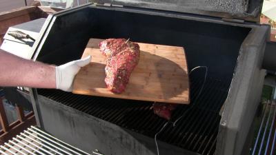 SmokingPit.com BBQ - Garlic & Rosemary Infused Tri-Tip Roast Beef  -  Beef recipes and how to videos on  slow cooking