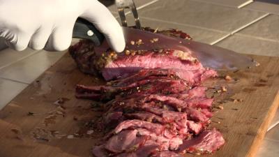 SmokingPit.com BBQ - Garlic & Rosemary Infused Tri-Tip Roast Beef  -  Beef recipes and how to videos on  slow cooking