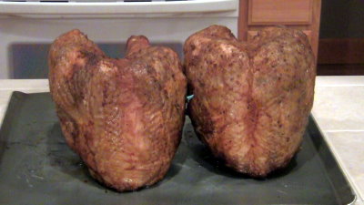 SmokingPit.com - Sugar Maple smoked Mad Hunky Brined Turkey on a Yoder YS640 pellet smoker. Finsished!