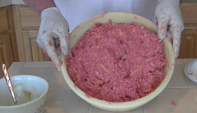 SmokingPit.com - Hickory Smoked Mad Hunky Meatloaf  -  Smoked low and slow on a Yoder YS640 smoker grill. Mouth watering moist, wood fire cooked! The meatloaf mix. Tacoma WA Washington 