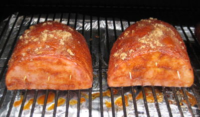 SmokingPit.com - Maple smoked honey glazed ham cooke low and slow on a Traeger Texas smoker grill. Pitmaster stle Tacoma WA Washington.