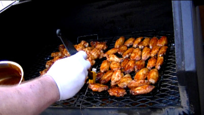 SmokingPit.com - Hickory smoked Bone Suckin Sweet Hot Mustard Wings - Hot wings -  Smoked low and slow on my Yoder YS640 Competition grade smoker grill. - Seasoned up!