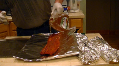 SmokingPit.com - Yoder YS640 Pecan & Cherry Smoked Baby Back pork loin ribs. Great pork barbeque with Jack's Old South dry rub. Tacoma WA Washington