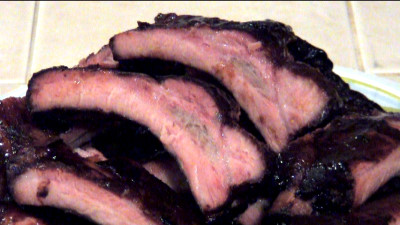 SmokingPit.com - Yoder YS640 Pecan & Cherry Smoked Baby Back pork loin ribs. Great pork barbeque with Jack's Old South dry rub. Tacoma WA Washington