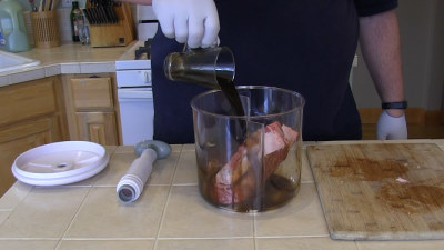 SmokingPit.com - Sous Vide MAd Hunky JAB Marinated Ribeye steaks - Marinating