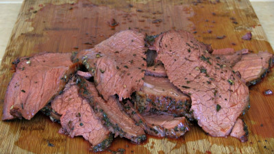 SmokingPit.com - Savory Beef Chuck Cross Rib Roast slow cooker on a Yoder YS640 Pellet cooker - Savory beef roast.