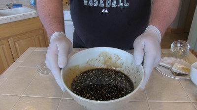 SmokingPit.com - Sesame Soy Chicken Wings.  Slow cooked on the yoder YS640. - Mixing the marinade.