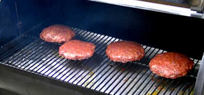 SmokingPit.com - Hickory Smoked Colossal Fair Burgers  - Traeger BBQ recipes & smoking meat tips and techniques.