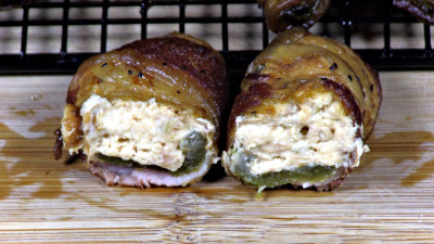 SmokigPit.com - Smoked Slamon Cream Cheese ABT's Recipe - Slow cooked on a Yoder YS640 Pellet smoker. - Inside the ABT.