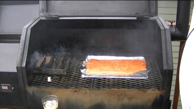 SmokingPit.com - Pecan & Cherry smoked Salmon with a Spicy Chipotle Lime Sauce - AMAZE-N-SMOKER cold smoked.   Smoked low and slow on my Yoder YS640 - Cold Smoking.