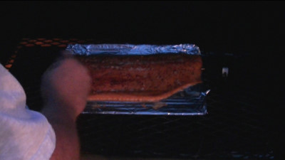 SmokingPit.com - Pecan & Cherry smoked Salmon with a Spicy Chipotle Lime Sauce - AMAZE-N-SMOKER cold smoked.   Smoked low and slow on my Yoder YS640 - Mopping on the sauce.