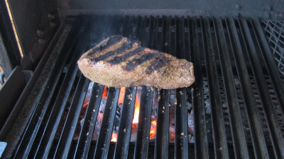 SmokingPit.com - Southwest Tri Tip Roast recipe wood fire cooked on my Scottsdale Santa Maria style cooker. Making the rub.