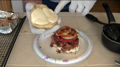 SmokingPit.com - The Ultimate Smoked BBQ Pulled Pork Sandwich ingredients - The build- Smoked on a Yoder YS640