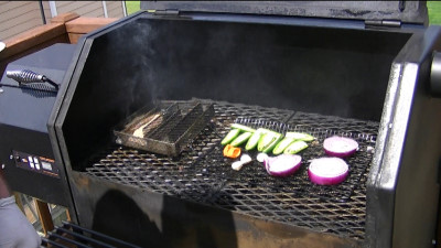 SmokingPit.com - Pickled Evil Eggs with cold smoked peppers, onion and garlc. Cold smoking with the A-MAZE-N-SMOKER - Cooked on the Yoder YS640