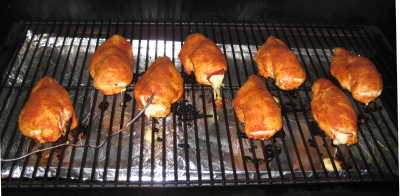 SmokingPit.com - Mesquite Smoked Chicken Cordon Bleu cooked low and slow on a Traeger Texas smoker grill. Pitmaster Tacoma WA Washington.